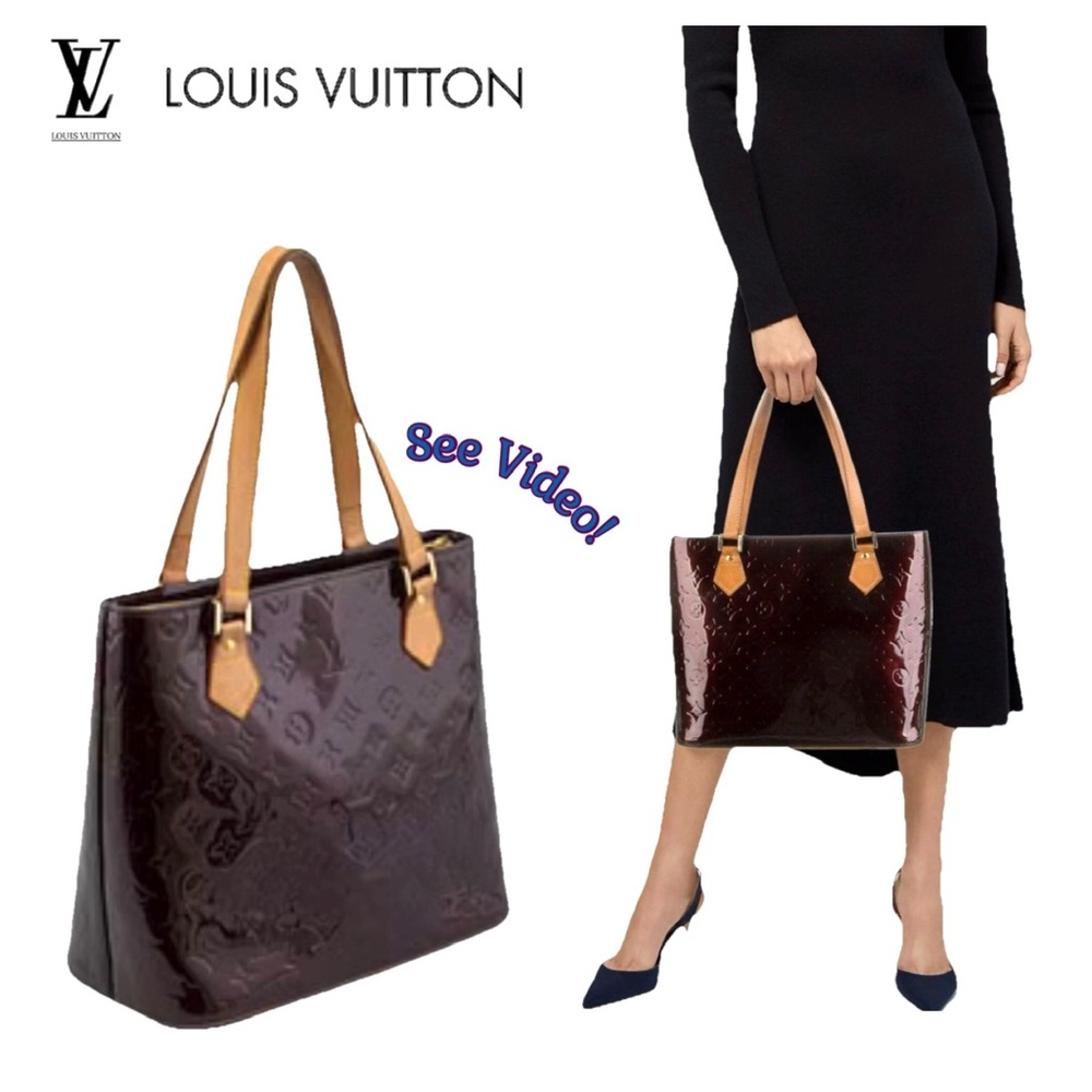 SOLD!! Louis Vuitton LV Vernis Houston Tote in Amarante Patent Leather - Picture 1 of 17